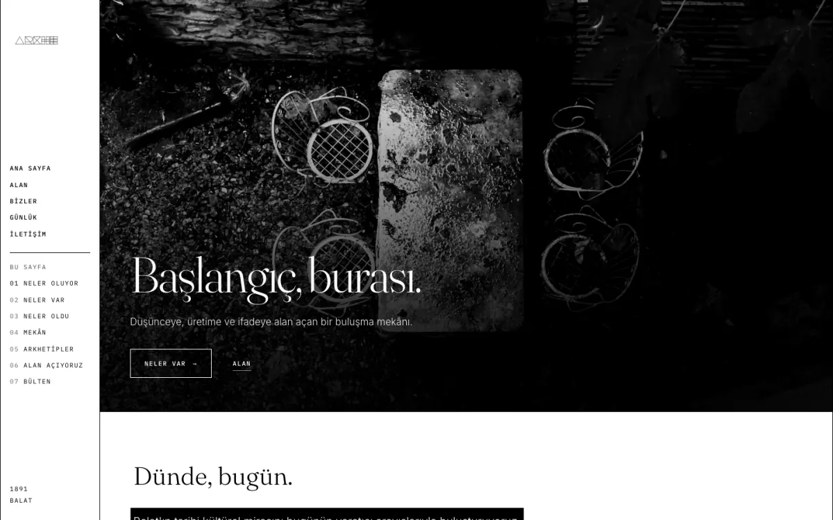 Arkhe Alan web sitesi önizlemesi